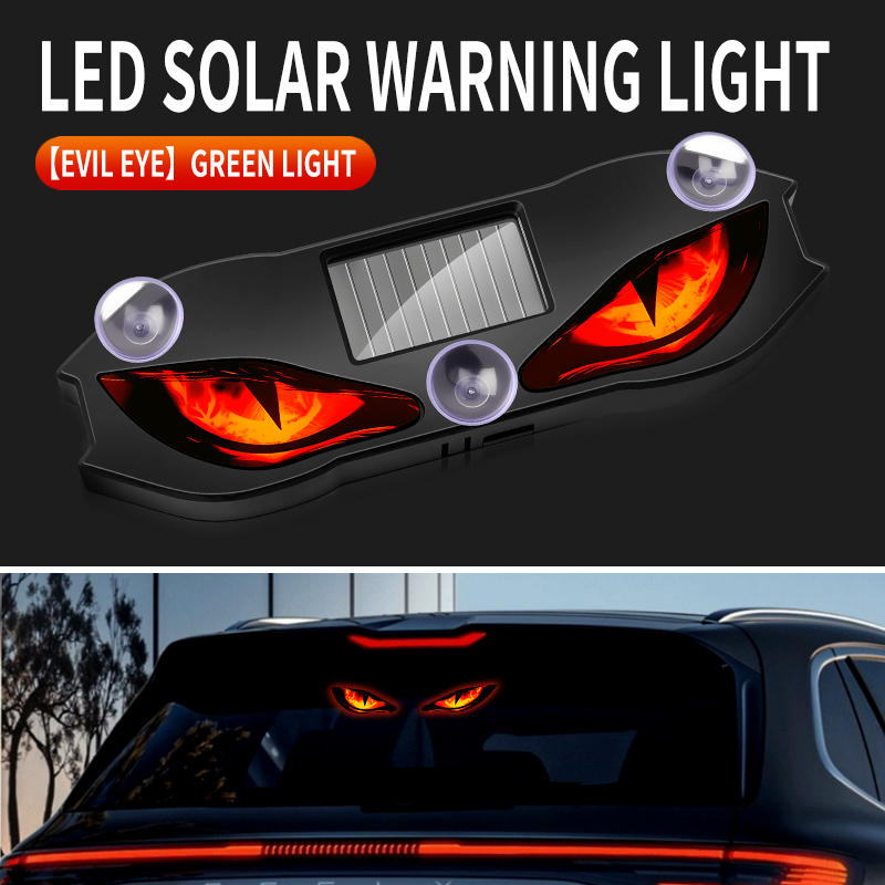 Sos Light Strobe - Solar-Powered Wireless Demon Eye LED Car