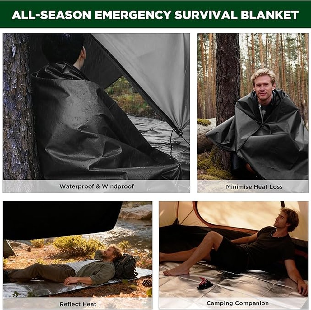 4 Layers Of Thickness Thermal  - Emergency Mylar Tent 评论和价格