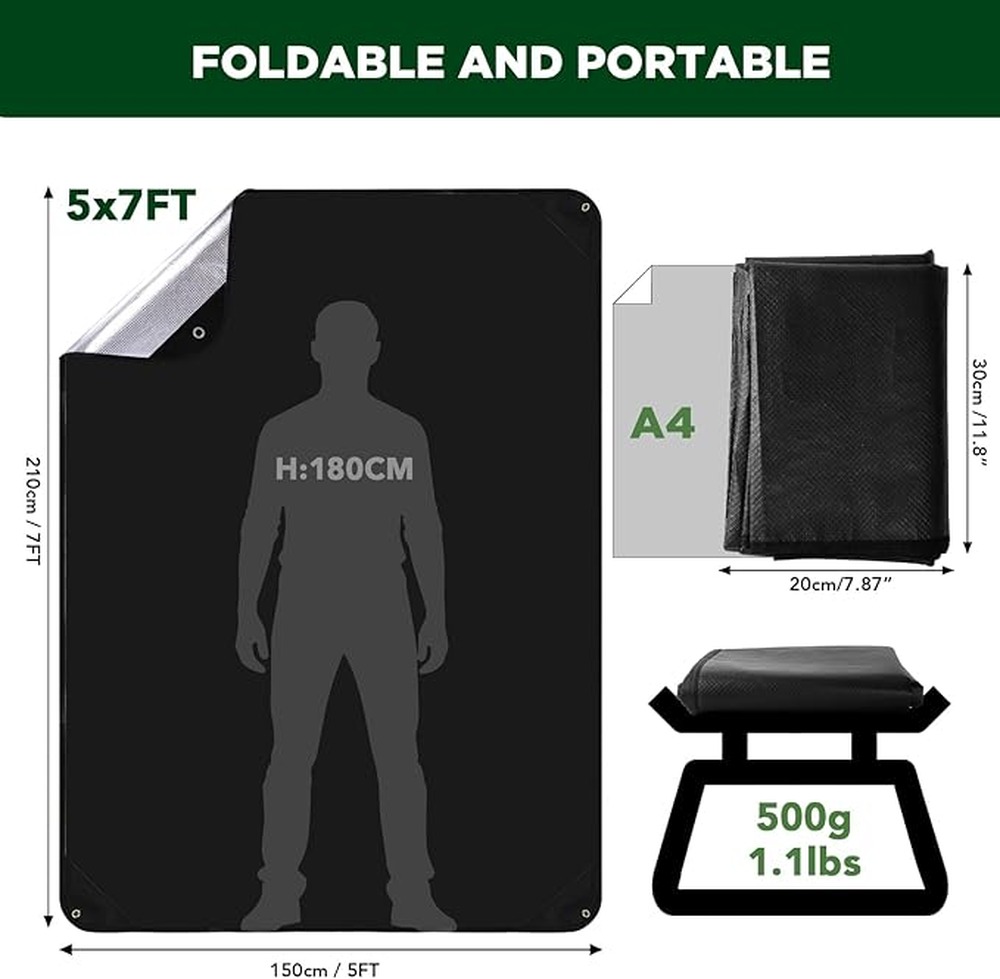 4 Layers Of Thickness Thermal  - Emergency Mylar Tent 评论和价格