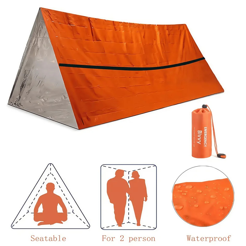 2 Person Emergency Survival Sh - Emergency Mylar Tent 评论和价格