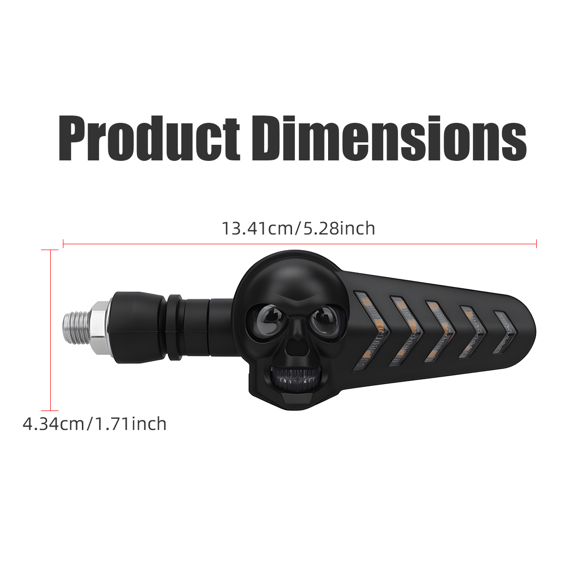 1Pair Motorcycle Skull Head LE - Sos Light Strobe 评论和价格